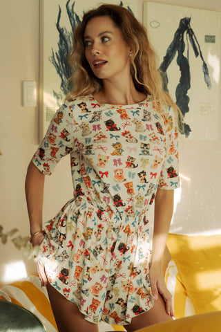 Kittens & Bows Flowy Tap Shorts