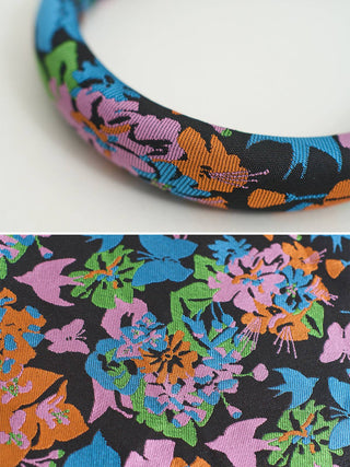 Colorful floral-patterned headband