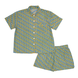 Lightweight women’s marigold short pajama set in breathable organic cotton
