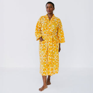 Ochre California Poppies Robe