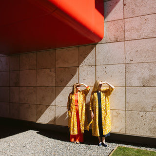 Ochre California Poppies Robe