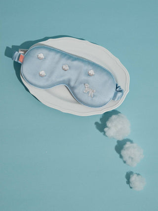 Sky blue silk sleep mask for women for relaxing nighttime routine and better sleep