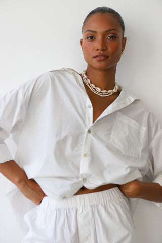 The Poplin Button Down - White
