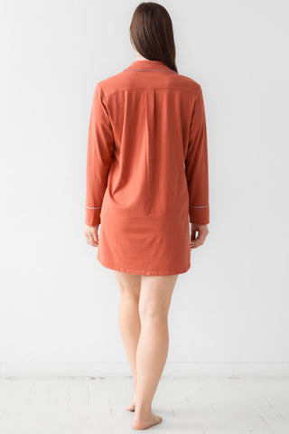 Classic Luxury Sleep Shirt in Brushed Pima Cotton