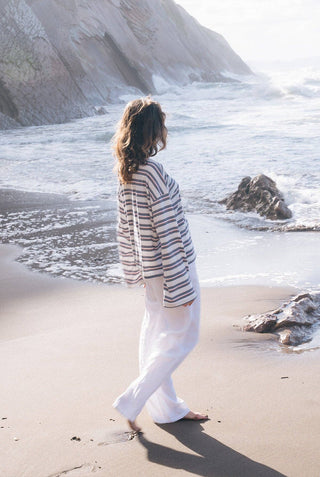 Gemma Striped Long Sleeve - Ocean Stripe